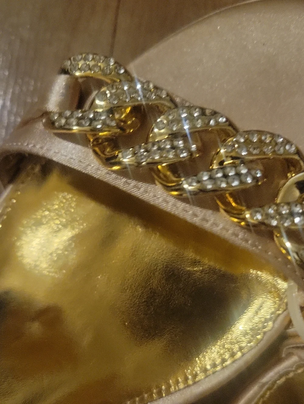 LADY COUTURE Champagne Gold Platform Sandals